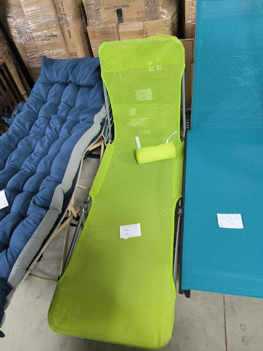 Șezlong pliabil camping, Pat camping cu saltea +geanta transport