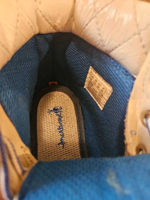 Ghete Timberland NOI 39 24 cm albe piele