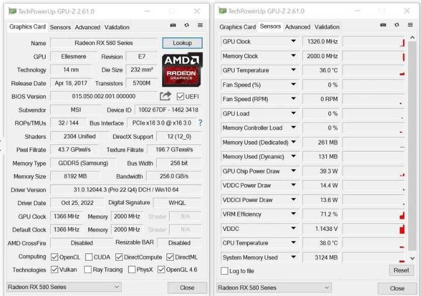 Видео карта MSI Radeon RX 580 ARMOR 8GB