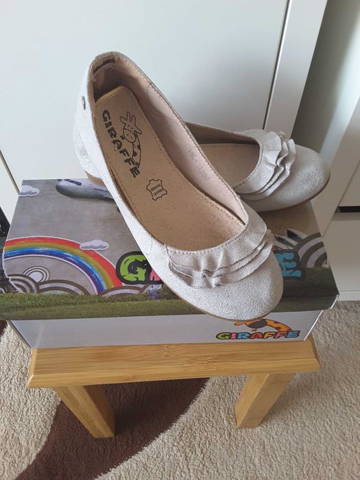 Обувки тип "балерина" сребристи ест.велур, 34