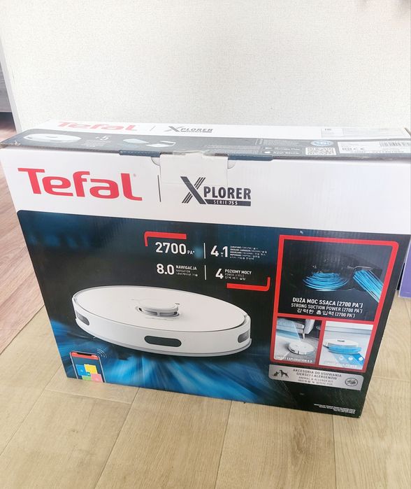 Робот-пылесос Tefal X-plorer Serie 75 S (RG8577WH) новый гарантия