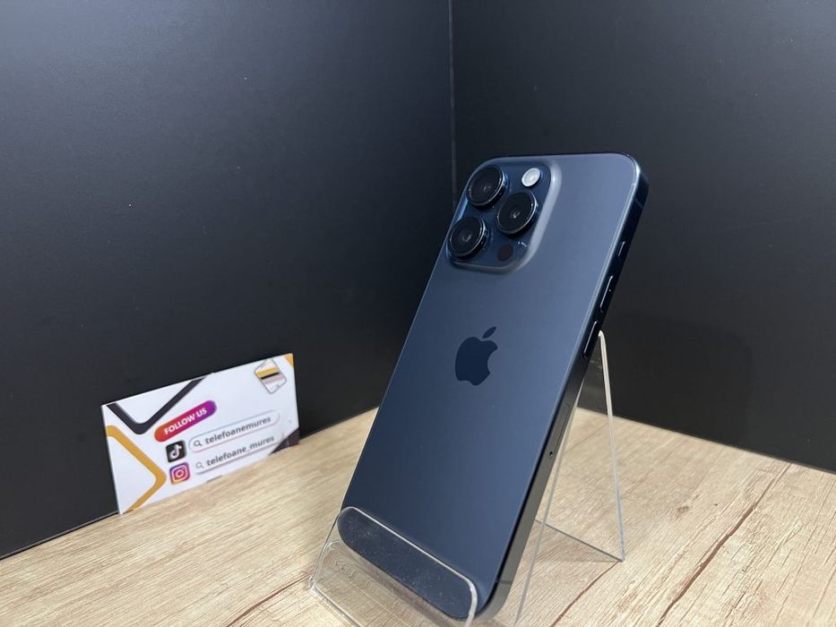 Iphone 15 Pro 128Gb Blue Titanium Second-Hand Satisfăcător 3 ani garan