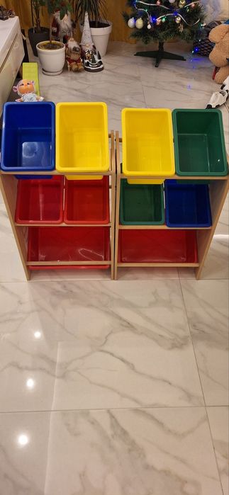 Органайзер етажерка  за детски играчки с кутии