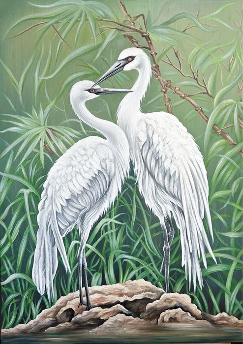 Картина на подарок «Белые аисты»