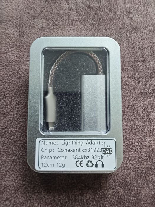 Адаптер Lighting to 3.5mm с мини ЦАП