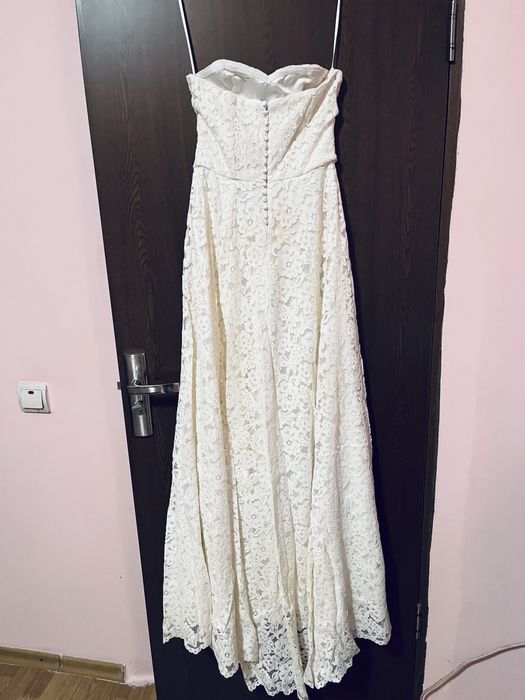 Rochie mireasa dantela decolteu inima marime xs