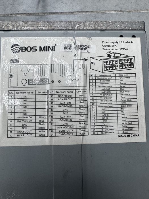 Магнитола bos mini