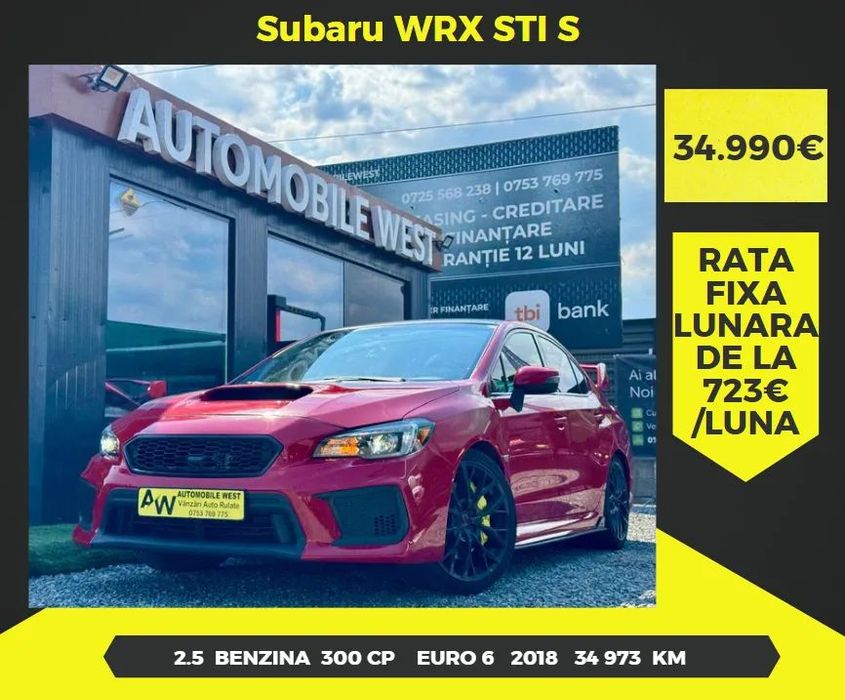 Subaru WRX STI 300 CP | 34.973 KM | Rate cu avans 0