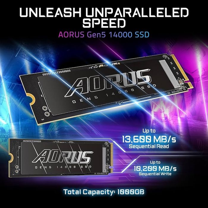 GIGABYTE Aorus Gen5 14000 SSD 1TB PCIe 5.0 NVMe M.2