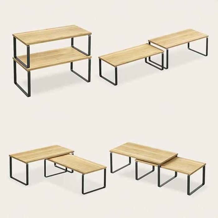 Бамбукова кухненска етажерка – комплект от 2 броя, Ruhhy