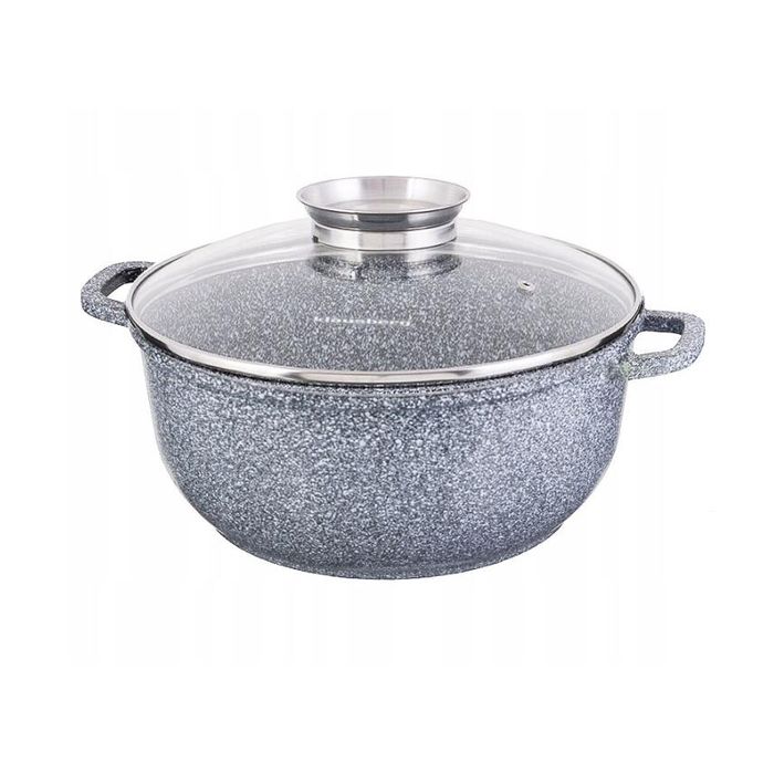 Set 3 oale marmorate 20cm, 24cm, 28cm, premium din aluminiu acoperite