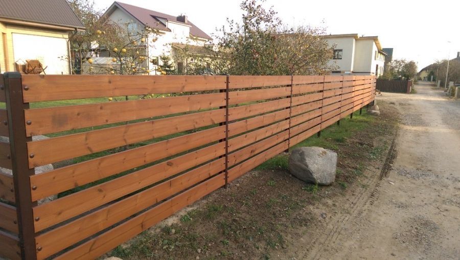 Забор, деревянный штакетник, штакетник