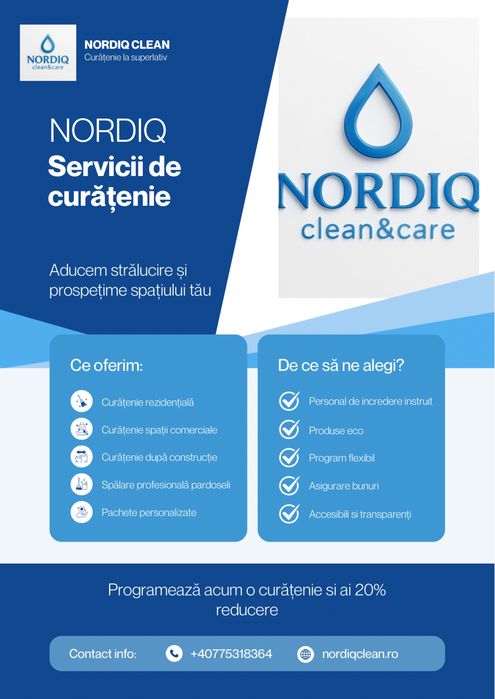 Curățenie Profesională Apartamente și Case în Iași | Nordiq Clean