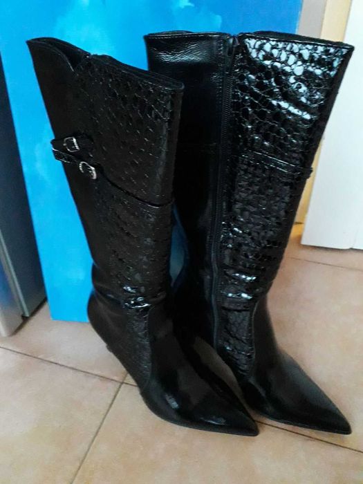 Ботуши ЕСТЕСТВЕНА Кожа и Естествена КРОКО Кожа ! НОВИ! №36