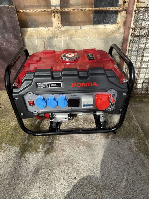 Продавам бензинов генератор HONDA - монофазен и трифазен 6.5 kW.