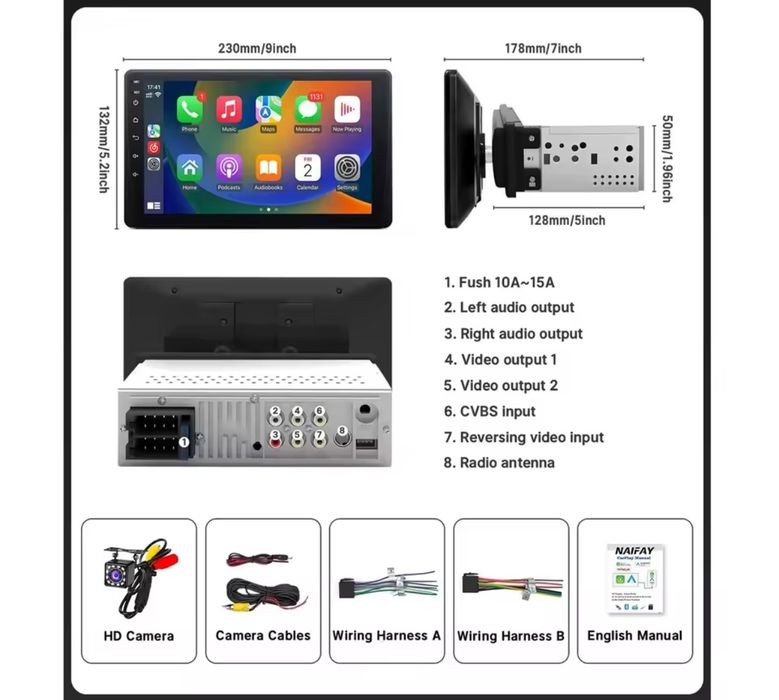 Нова 9” мултимедия с CarPlay и камера