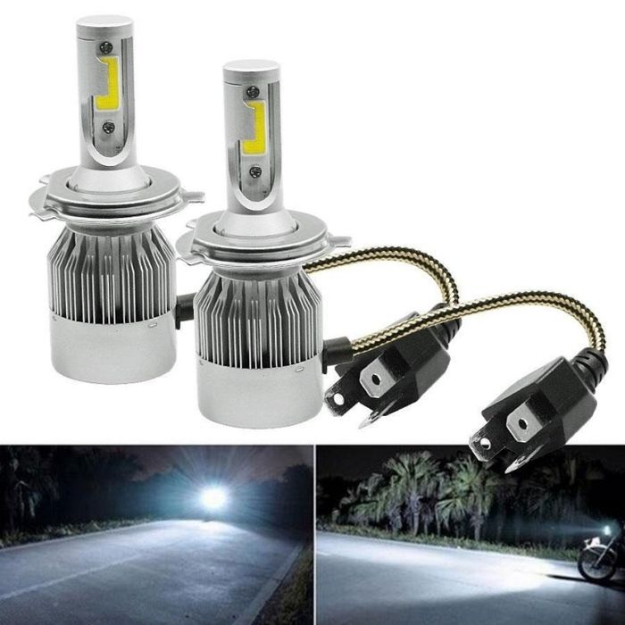 Set bec LED H4 2 FAZE 30W - 3200 lumen ALB RECE - 6000k 12V - 24V
