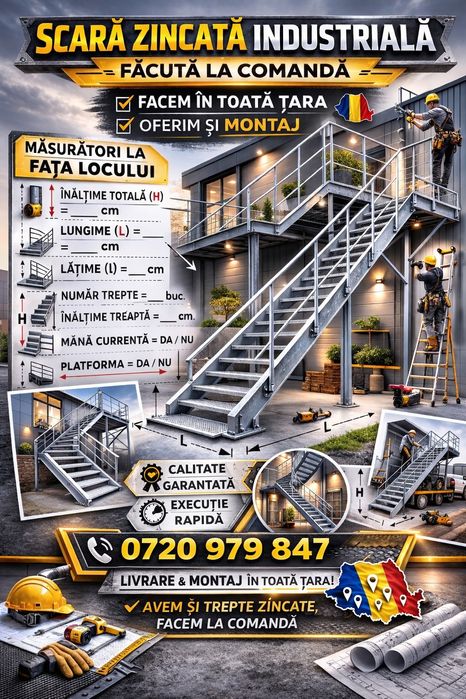 Scara zincate la comanda în toată tara oferim și montaj