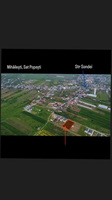 Teren de vanzare intravilan - 1386 mp - Mihailesti , Popesti