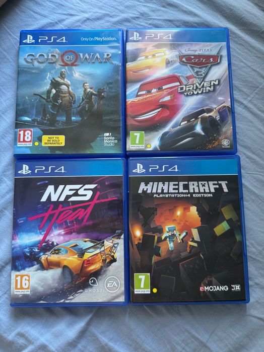 Игри за PS4: God of War, Minecraft, NFS Heat, Cars 3