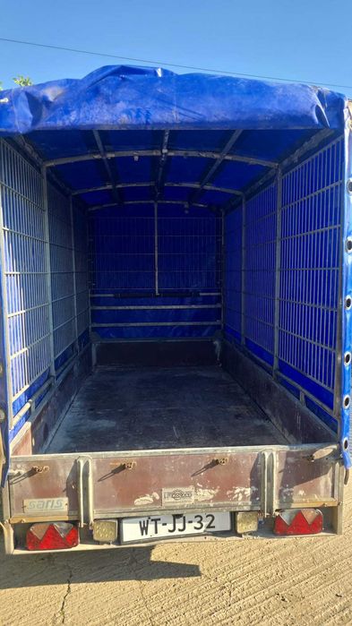 Remorcă SARIS 2700kg Dublă Axă, Prelată Înaltă – ACTE RO în curs (RAR programat)