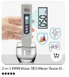 Тестер за качество на питейната вода TDS EC Meter 0-9990 с Термометър