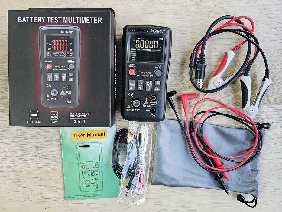 Прецизен тестер на вътрешно съпротивление на акумулатори + мултицет