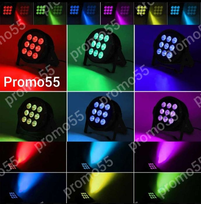 ПРОМОЦИЯ! LED Диско Парти Прожектор, Диско Лазер, Проектор, 9 Led, RGB