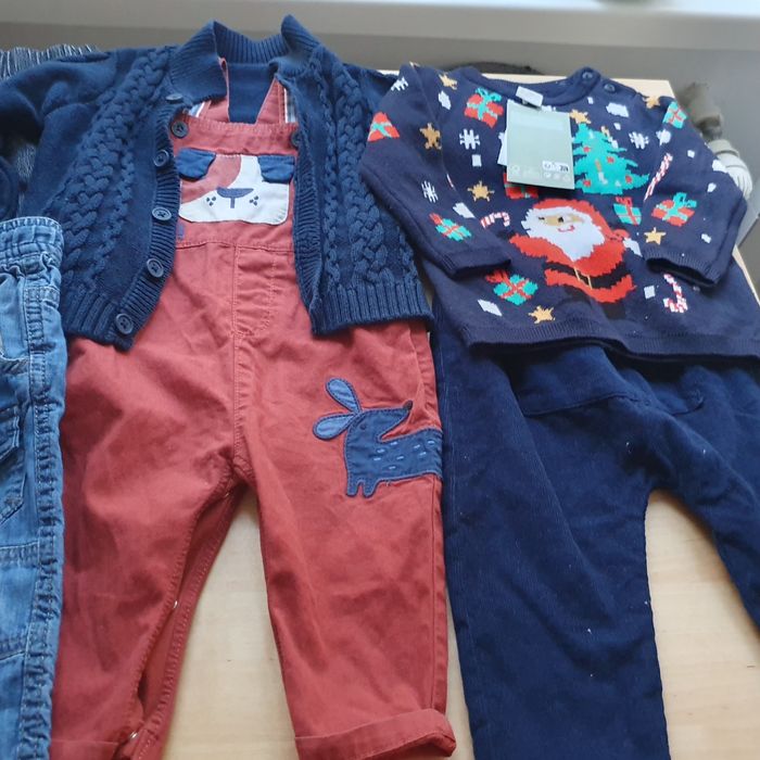 Set pantaloni captusiti si pulovere, Next, Zara, H&M, 6-9 luni