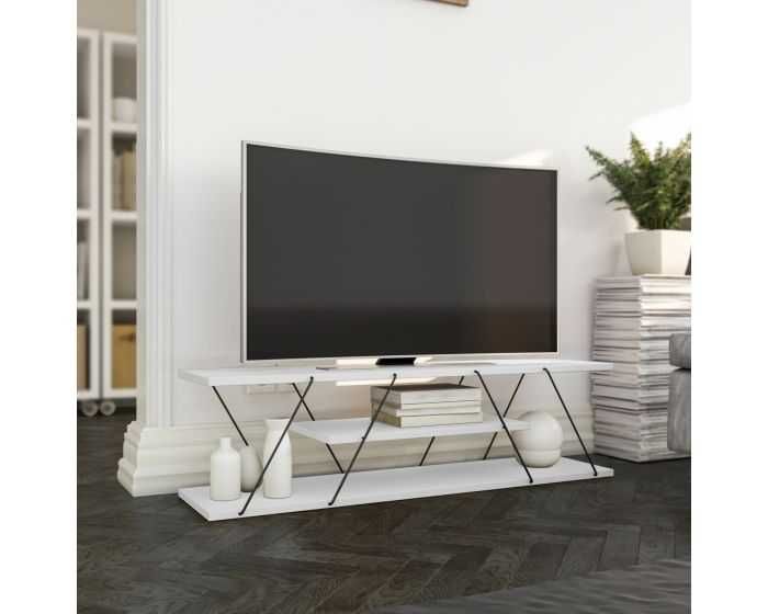 Модерен ТВ шкаф Tars - Цветове: Орех, Бял, Черен - Промоция!