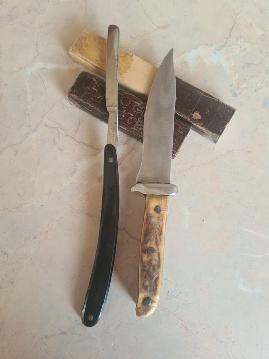 Cutit maner Corn Cerb si Brici Barbierit autentice