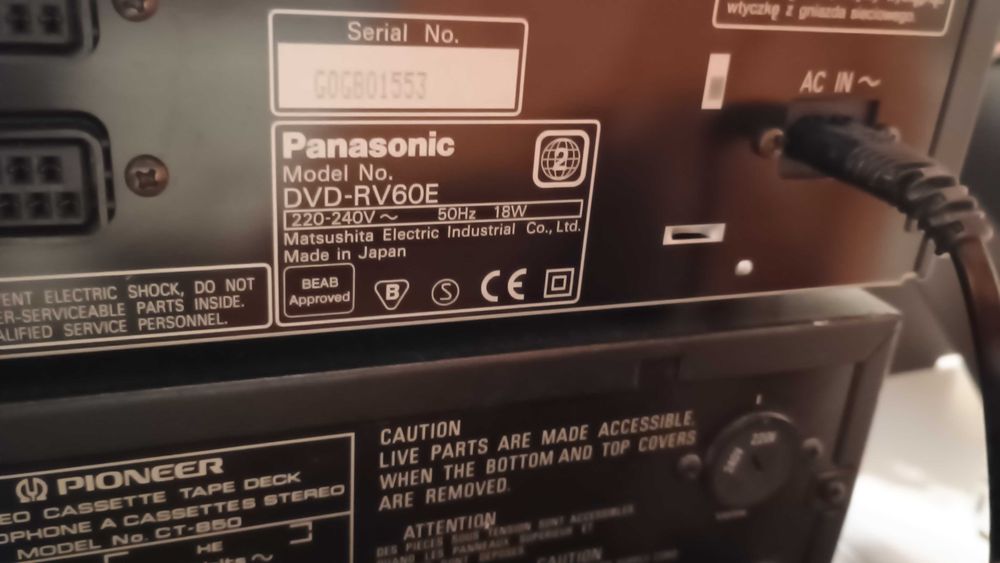Dvd Panasonic Rv60e