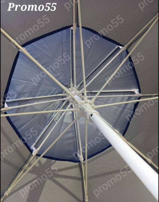 Плажен Чадър с УВ защита 220см. с Двоен Покрив, Стабилност при Вятър