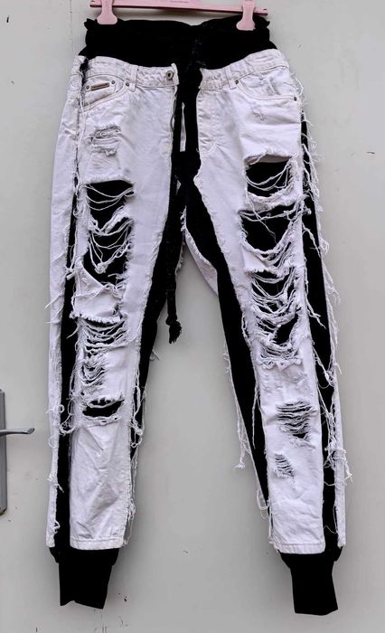 Djofra уникални дамски накъсани дънки бойфренд Универсален размер