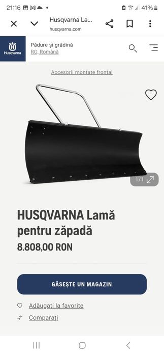 Tractoras Ultra Profesional Husqvarna Rider 4×4 Kawasaki 21 cp comercial 3 cutite Hidraulic Lama zăpadă 400 kg impecabil!
