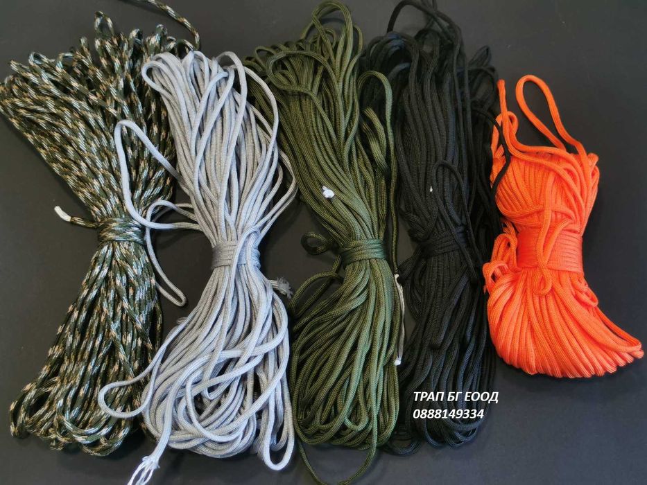 Паракорд  (paracord 550) въже 7 нишки цена за 30 метра