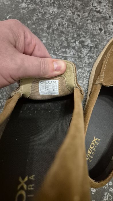 Mocasini Geox din piele întoarsă  culoare maro