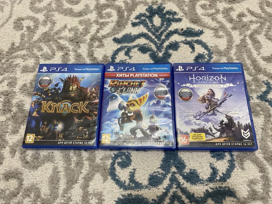 Игры на PS4 knack,Ratchet,Horizon 1 часть