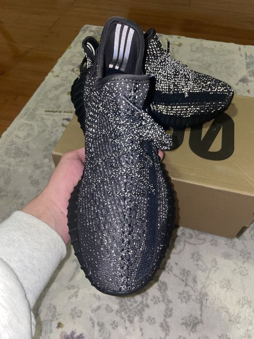 Yeezy 350 Black Reflective Negru