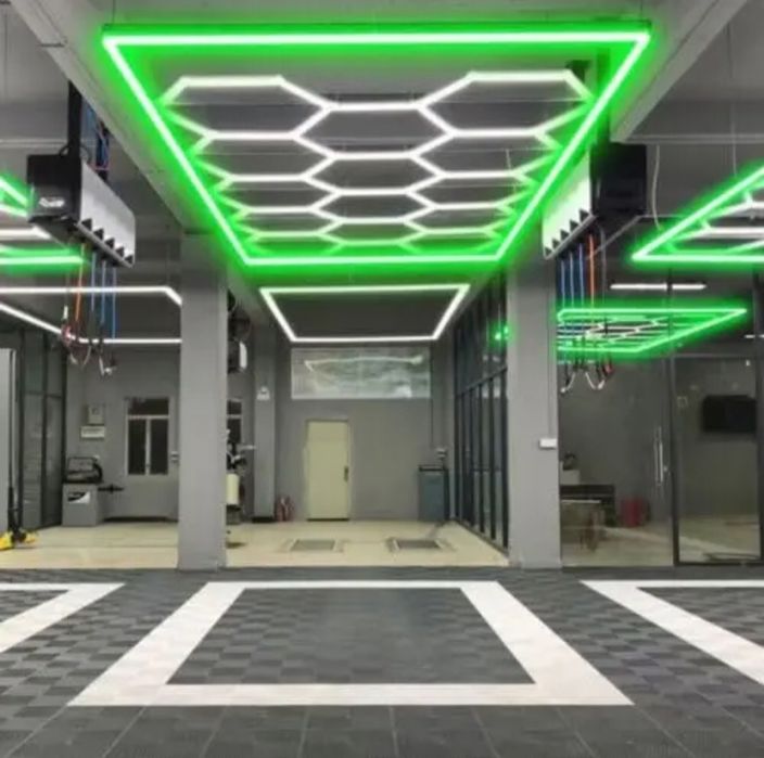 Kit 14 Lumini Hexagon RGBW Symphony HoneyComb iluminat garaj detailing