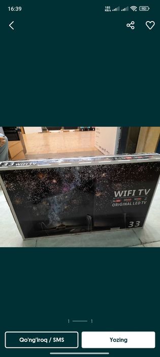 Samsung smatr tv 33 diyaganal 1 hafta bo‘ldi olinganiga