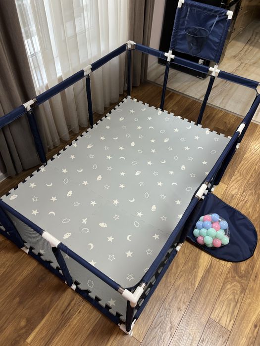 Кошари + килимчета/ПОДАРЪК 30бр. топки