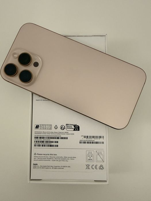 Iphone 16 pro max, 256 GB, desert titanium