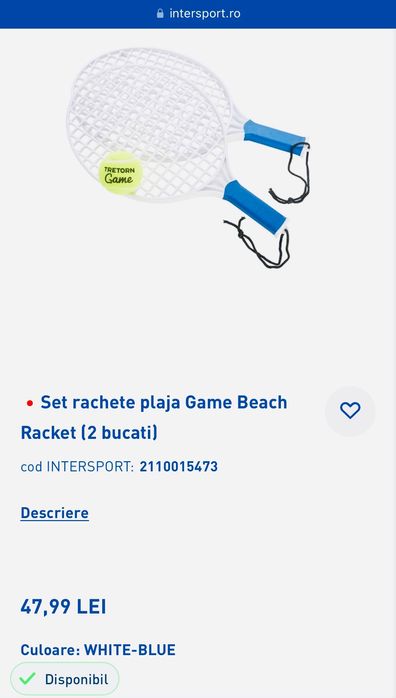 Rachete plaja + cadou pelerina ploaie