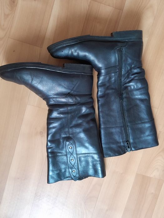 Сапоги женские зимние кожаные
