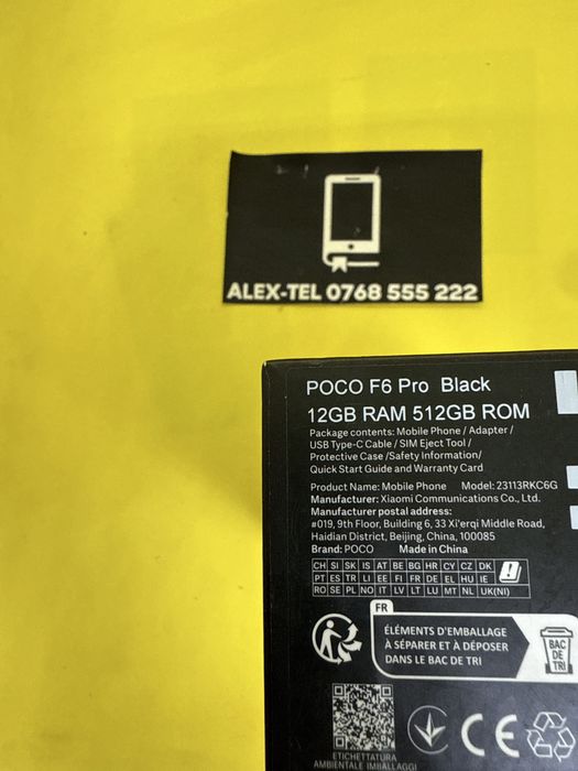 Xiaomi Poco F6 Pro 512GB 12GB-Ram 5G Dual Sim Sigilat Nou