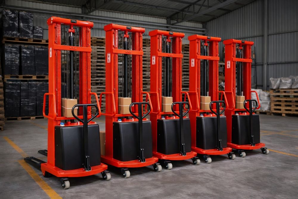 Штабелер електрический полуавтомат подъёмник shtabeler polavtomat Saab