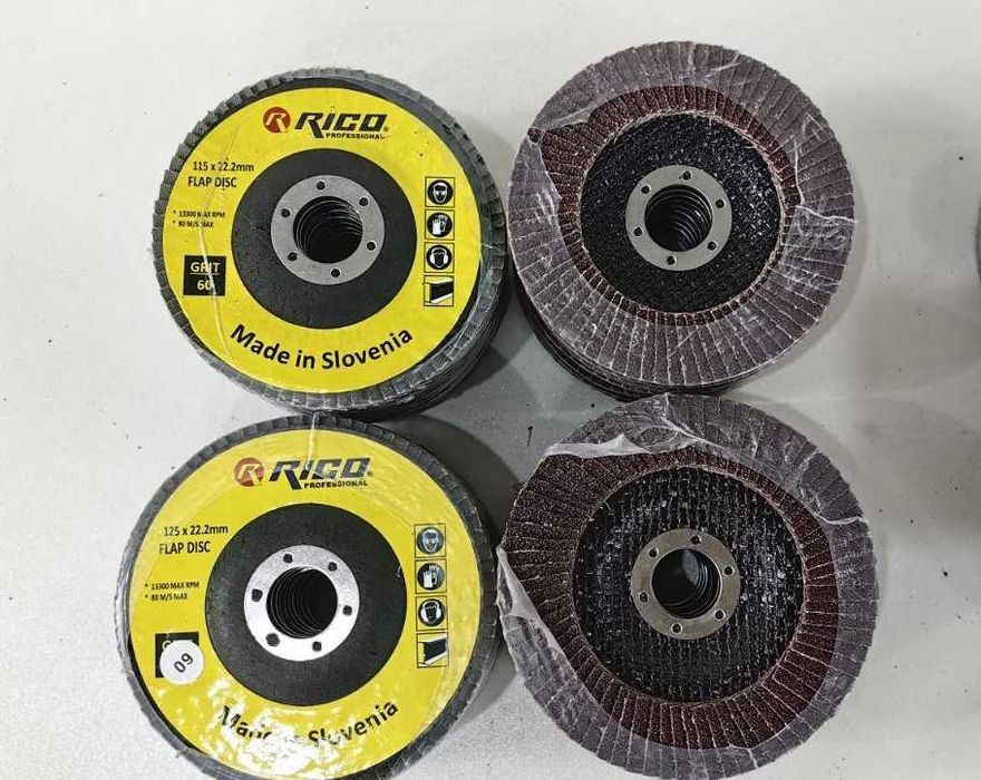 ТОП ЦЕНИ!!! ПРОФИ Ламелни/Флап Дискове RICO 10бр к-т -Ф115ММ И Ф125ММ.