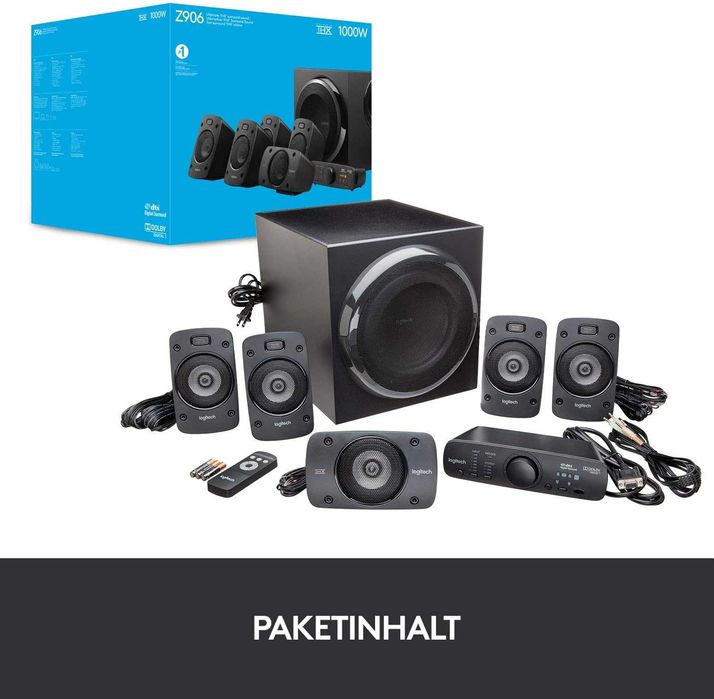 Нова Домашна Аудио Система Компютърни Тонколони Logitech - Z906, 5.1, 2 години Гаранция