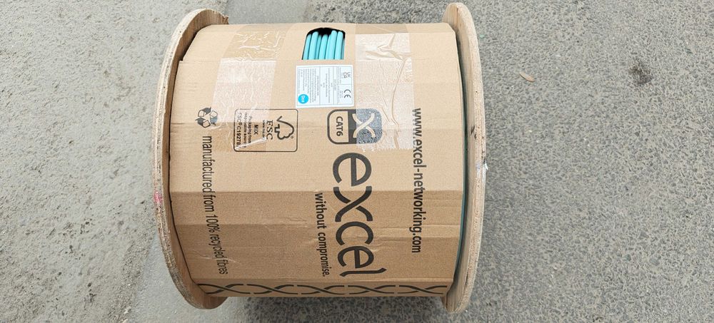 Cablu FTP Cat6 Excel turcoaz - rola 500m